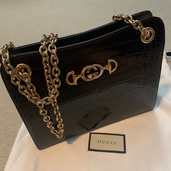 NWOT Gucci Zumi crocodile tote - Picture 16 of 16
